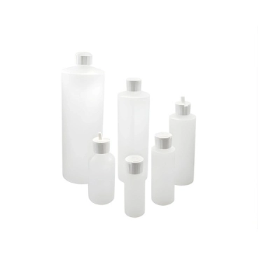 Qorpak 2oz (60ml) Natural HDPE Cylinder Dispensing Bottle with 24-410 White PP Cap, 48/Cs PLC-03387