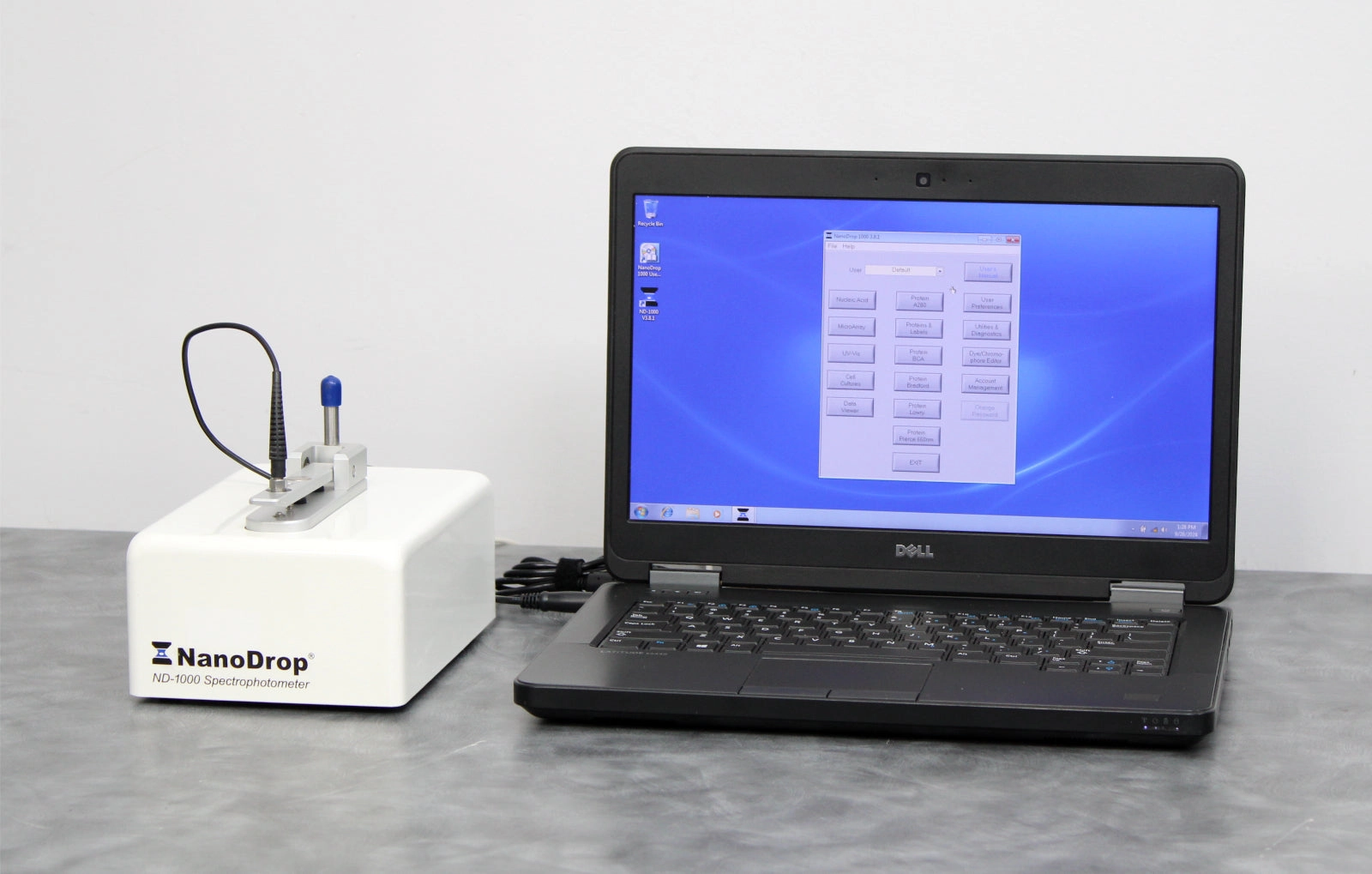 NanoDrop 1000 UV/Vis Spectrophotometer ND-1000 w/ Laptop &amp; Software