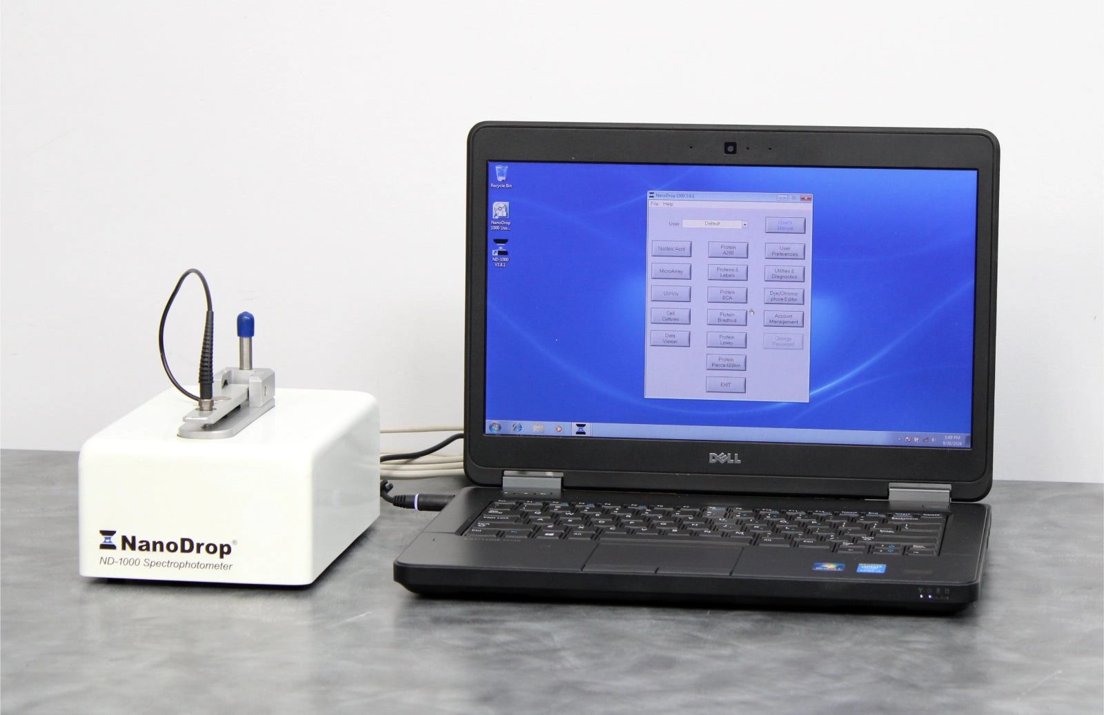 NanoDrop 1000 UV/Vis Spectrophotometer ND-1000 with Laptop and Software