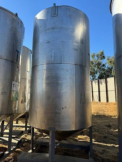 Tank, 750 Gallon, Stainless Steel, Cone Bottom