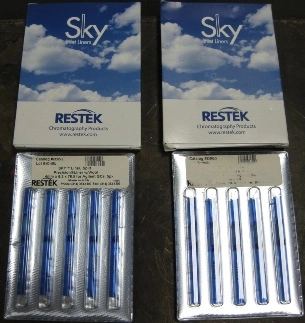 RESTEK CHROMATOGRAPHY PRODUCTS, SKY INLET LINERS, CATALOG NO: 233055, LOT NO: 893109BL, PRECISION L
