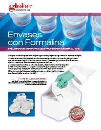 Formalina Color Rosa Folleto de Contenedores Llenados con Formalina | LabX.com