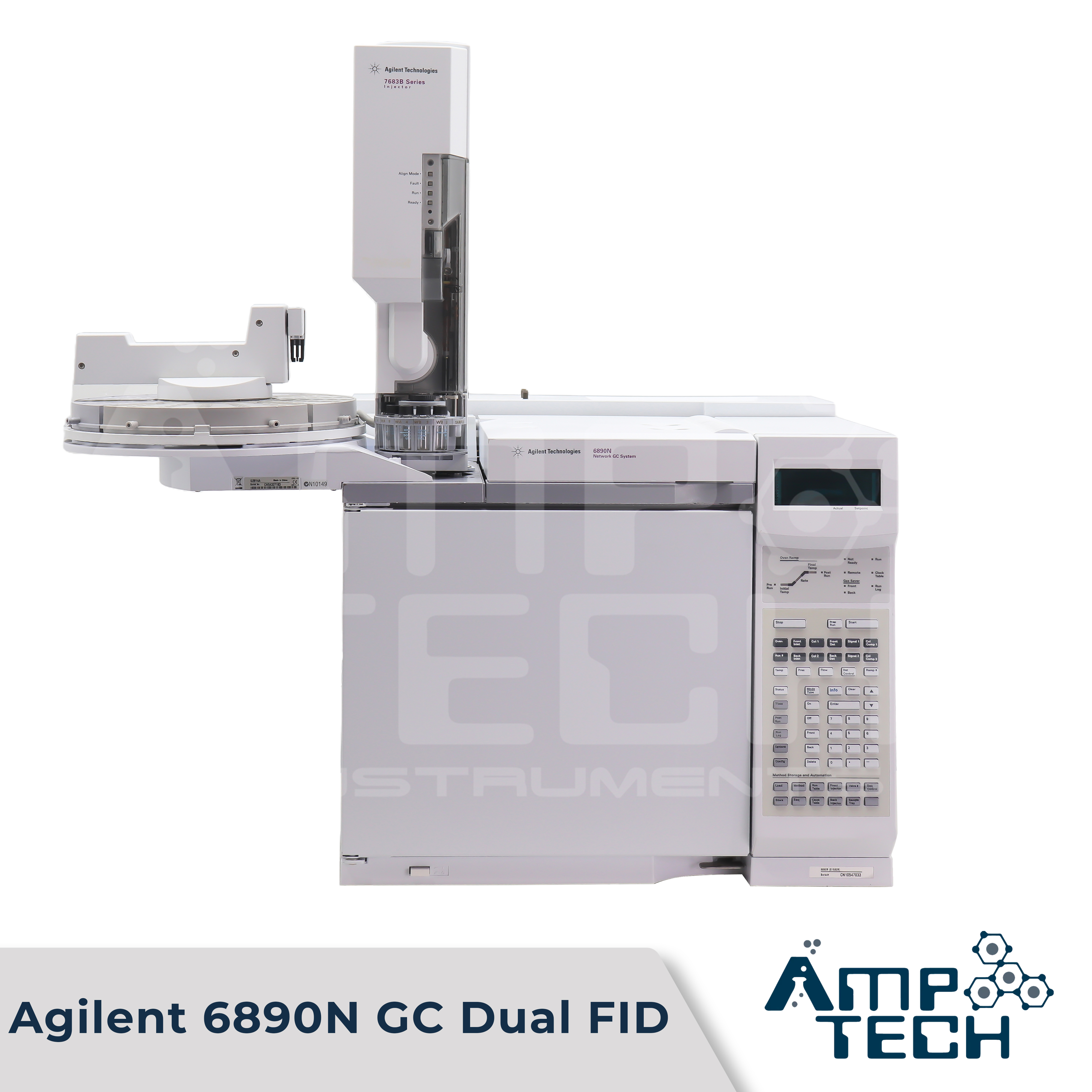 Agilent 6890N GC System w/ 7683B Autosampler, Dual FID, S/SL + Software