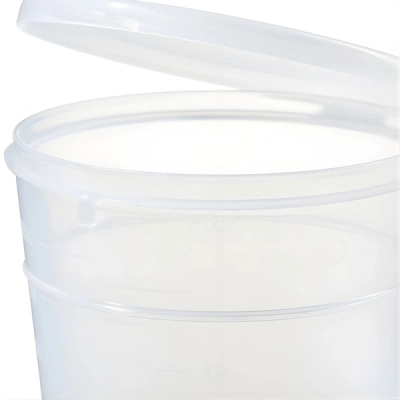 Qorpak 8oz (240ml) Natural Polypropylene Hinged Vial, 150/Cs PLC-10045