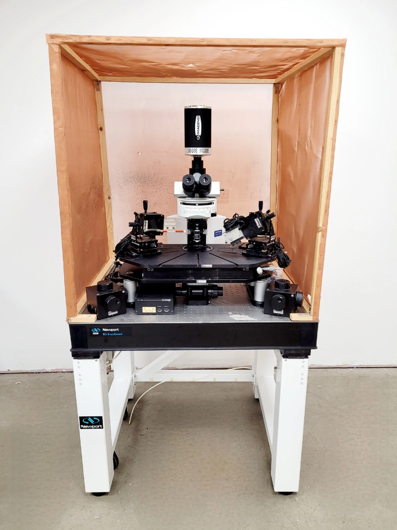 Olympus BX51WIF Fluorescence Microscope System w/ Newport Optics Table Lab