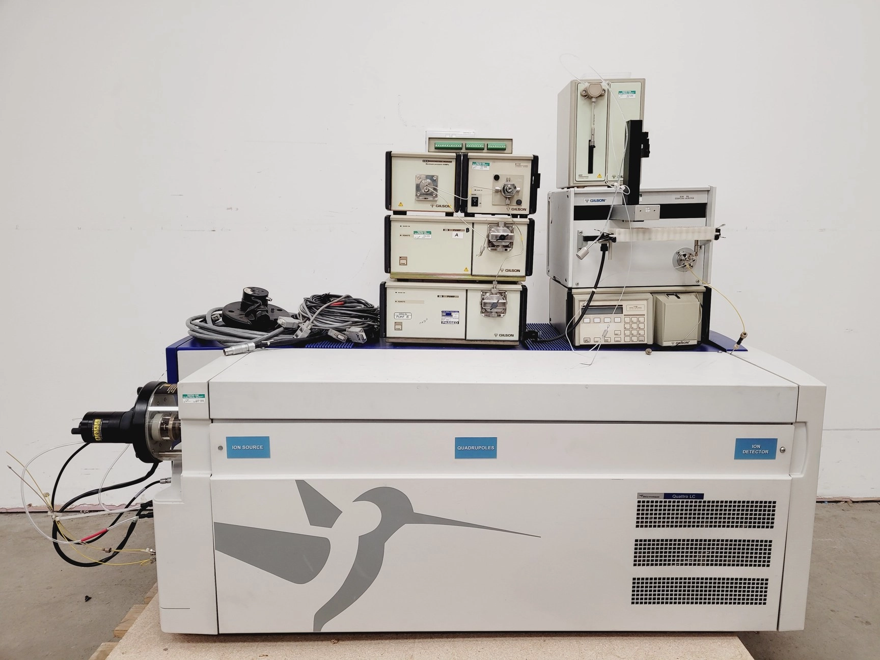 Micromass Quattro LC Triple Quad Mass Spectrometer System &amp; Gilson Modules Lab