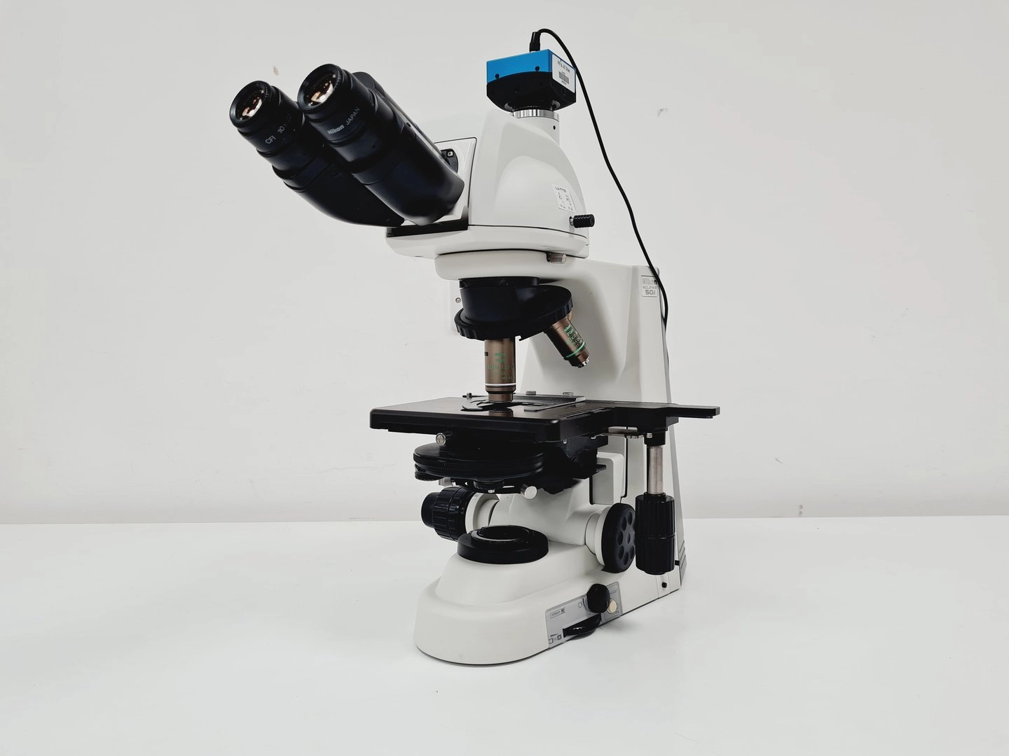 Nikon Eclipse 50i Microscope w/ 3 Objectives &amp; Mikrotron EoSens MC1362