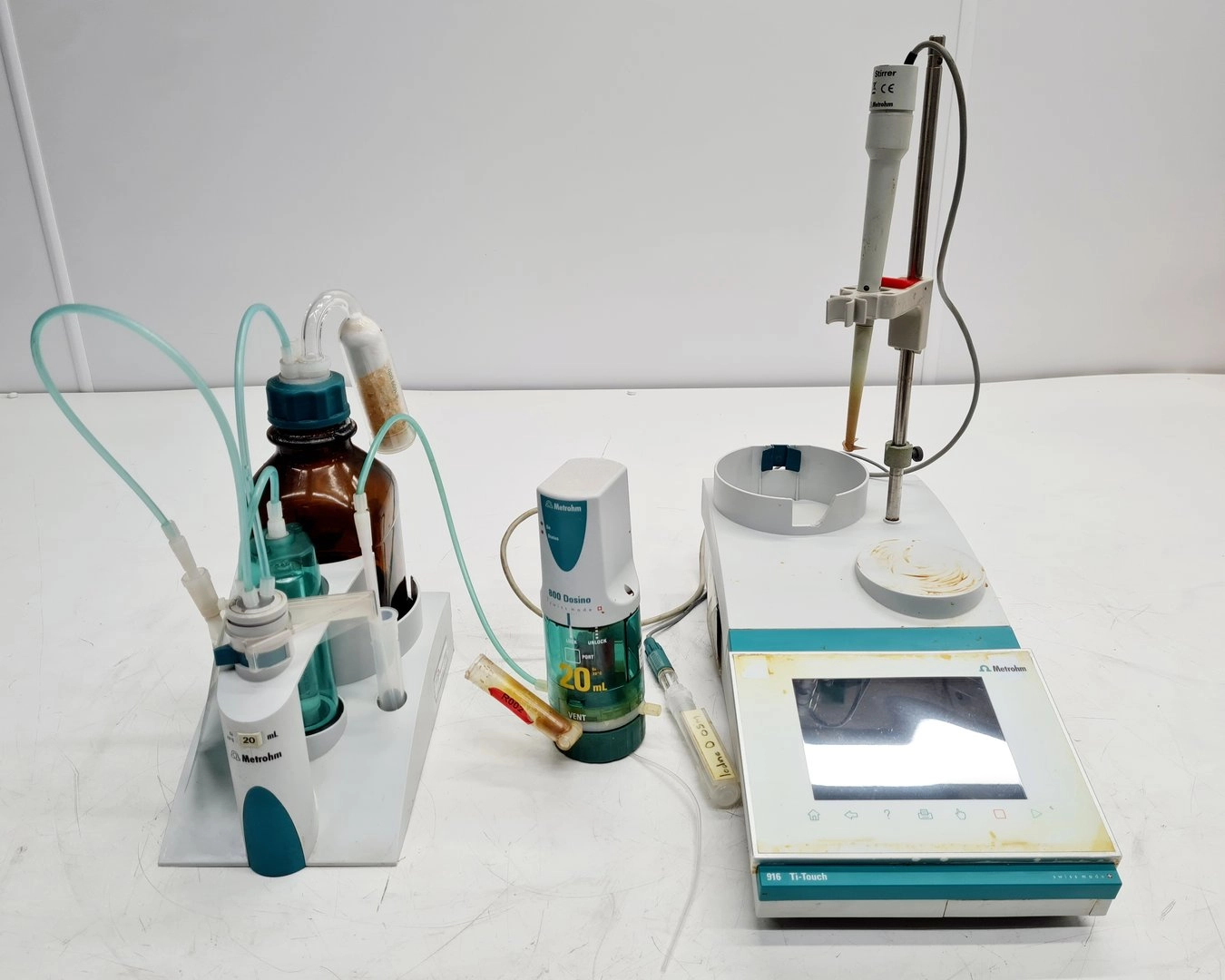 Metrohm 916 Ti-Touch Titrator,  20mL Exchange Unit, 800 Dosino w/ 20mL Unit Lab