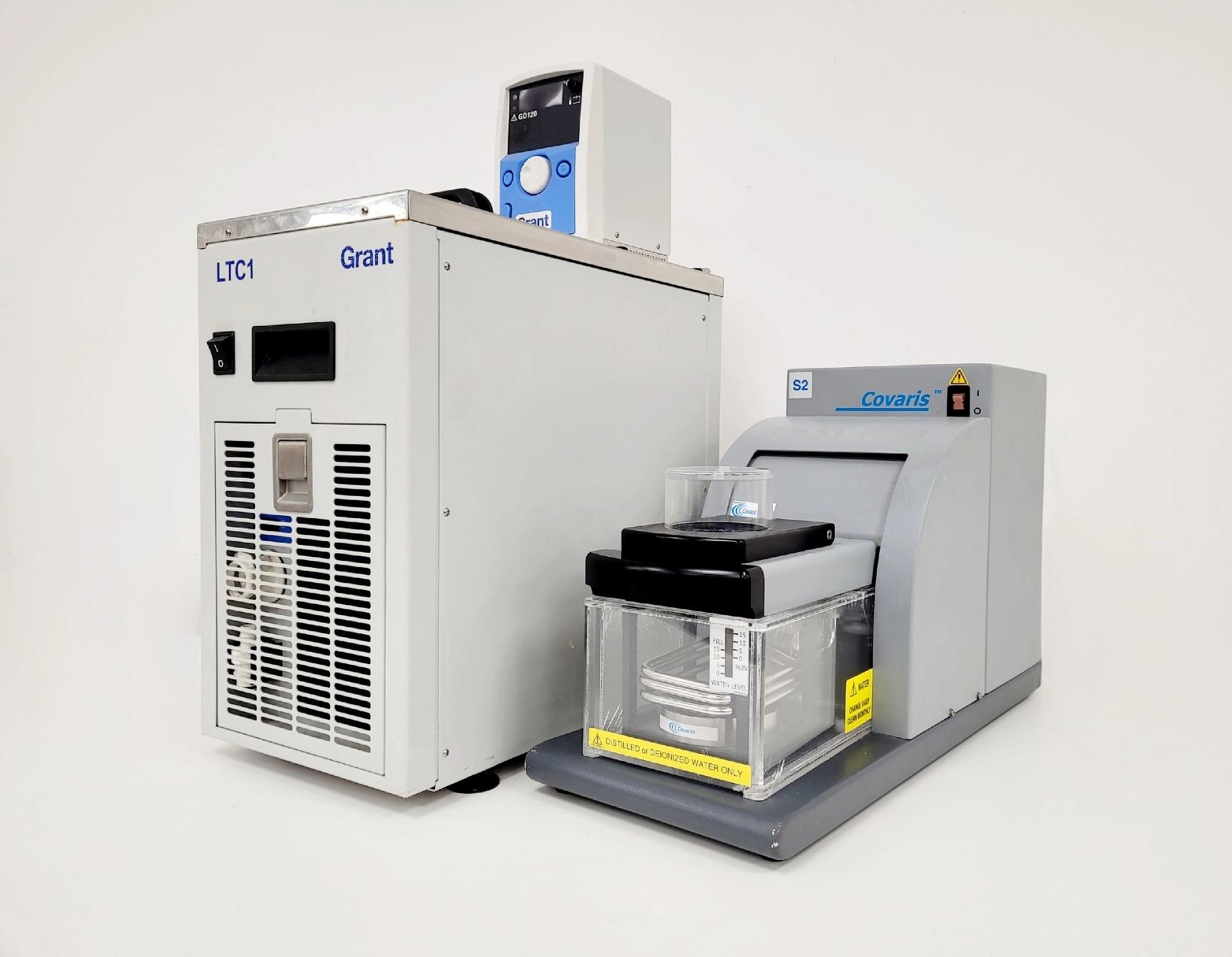 Covaris S2 Focused Ultrasonicator with Grant LTC1 Water Bath Lab