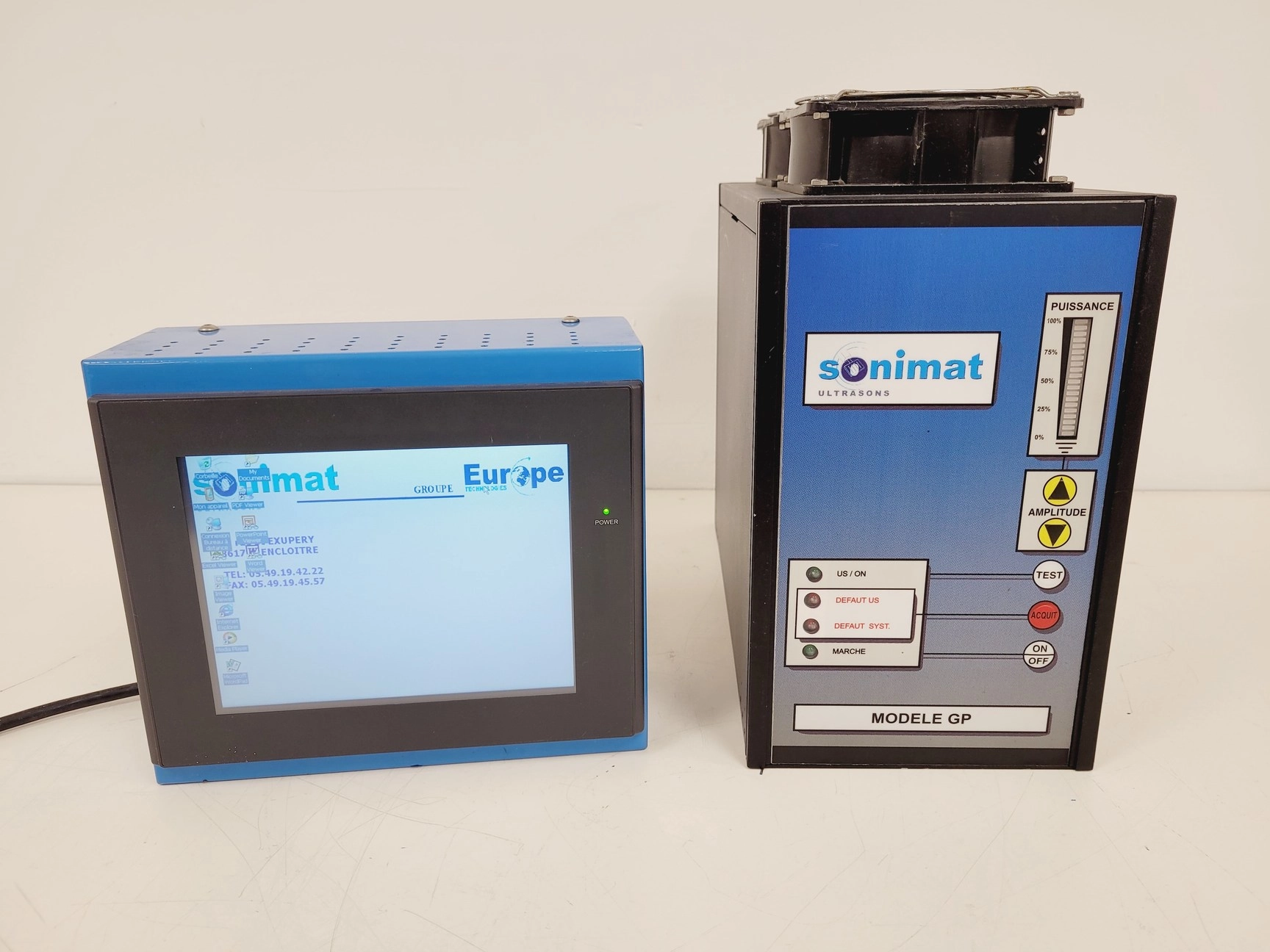 Sonimat Ultrasons GP20 with Monitor/Terminal Ultrasoic Welding Controller Lab