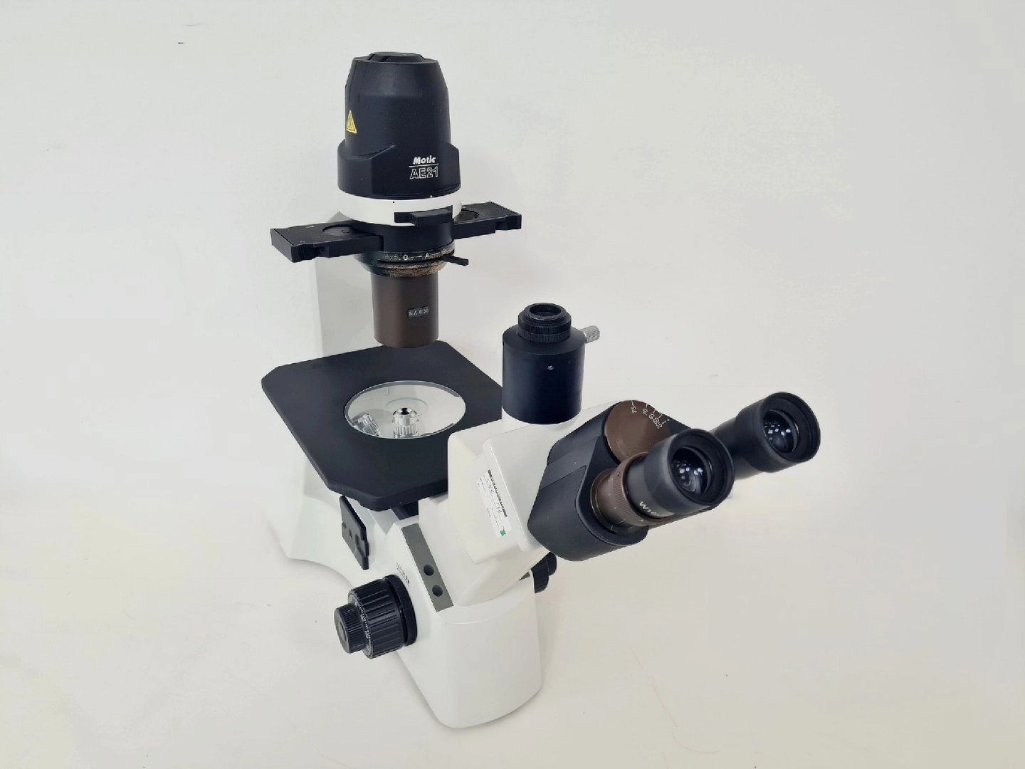 Motic AE21 Series Inverted  Trinocular Microscope with 3x Objectives Lab