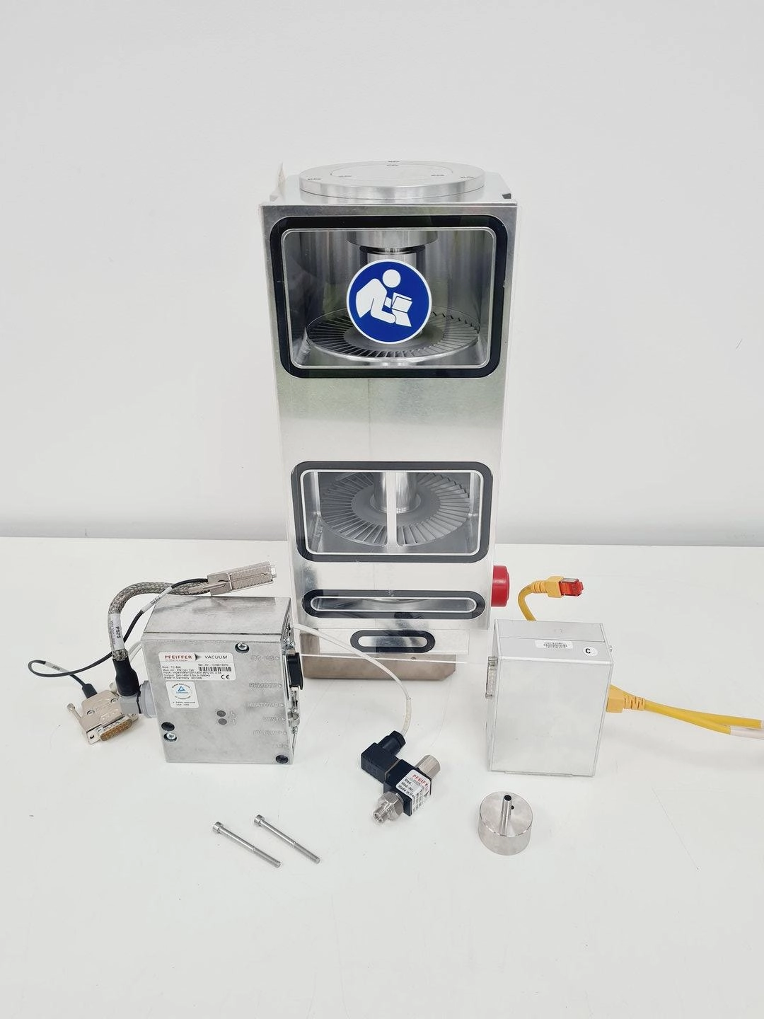 Pfeiffer Turbomolecular Pump TMH-261-250-030 P X, TVF 005 &amp; TC 600 Controller