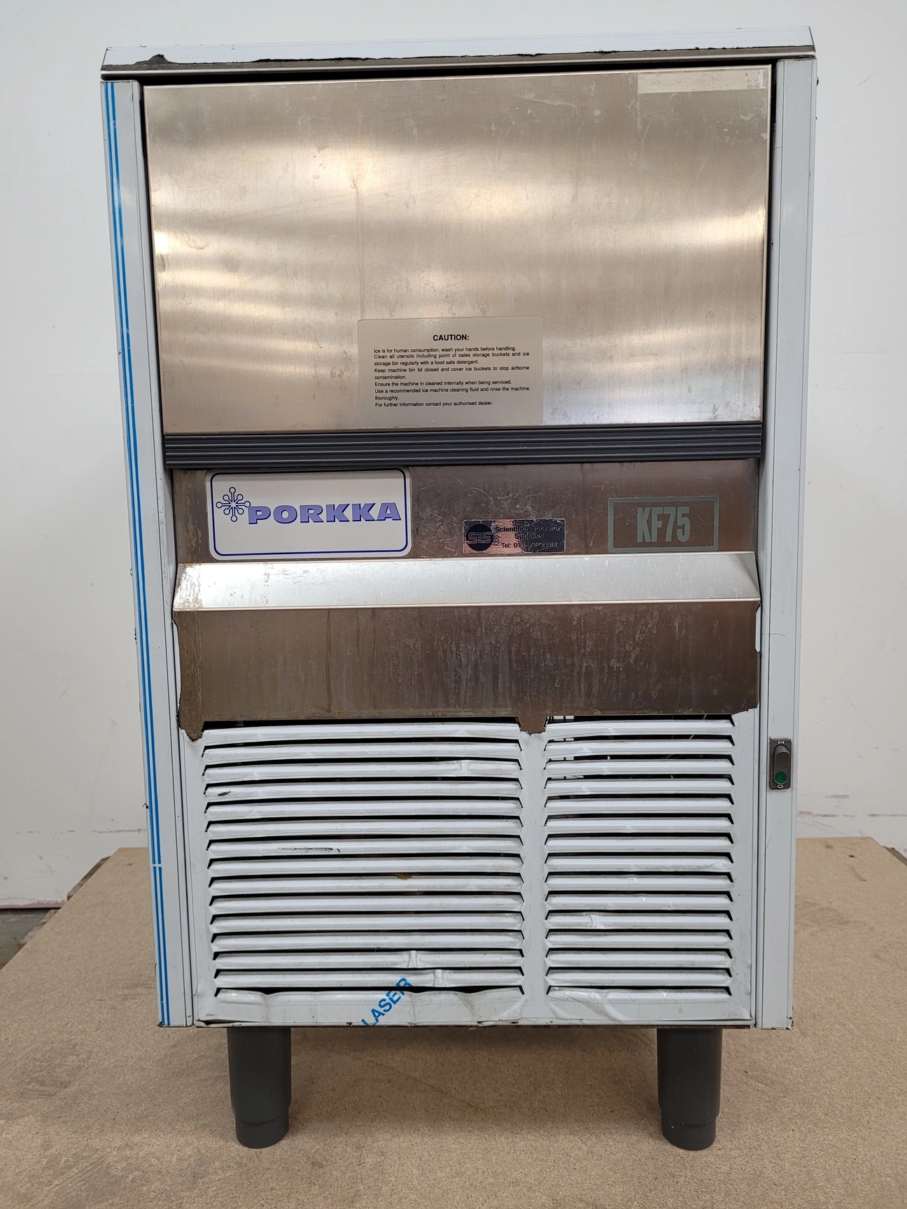 Porkka Commercial Laboratory Ice Machine Model KF75 Lab