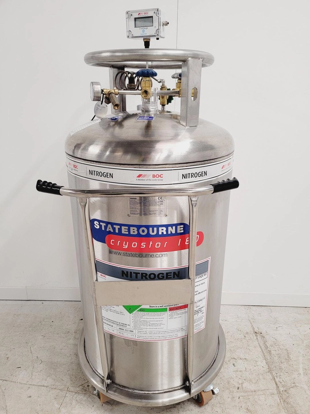 Statebourne Cryostor 180 Stainless Nitrogen Storage Lab