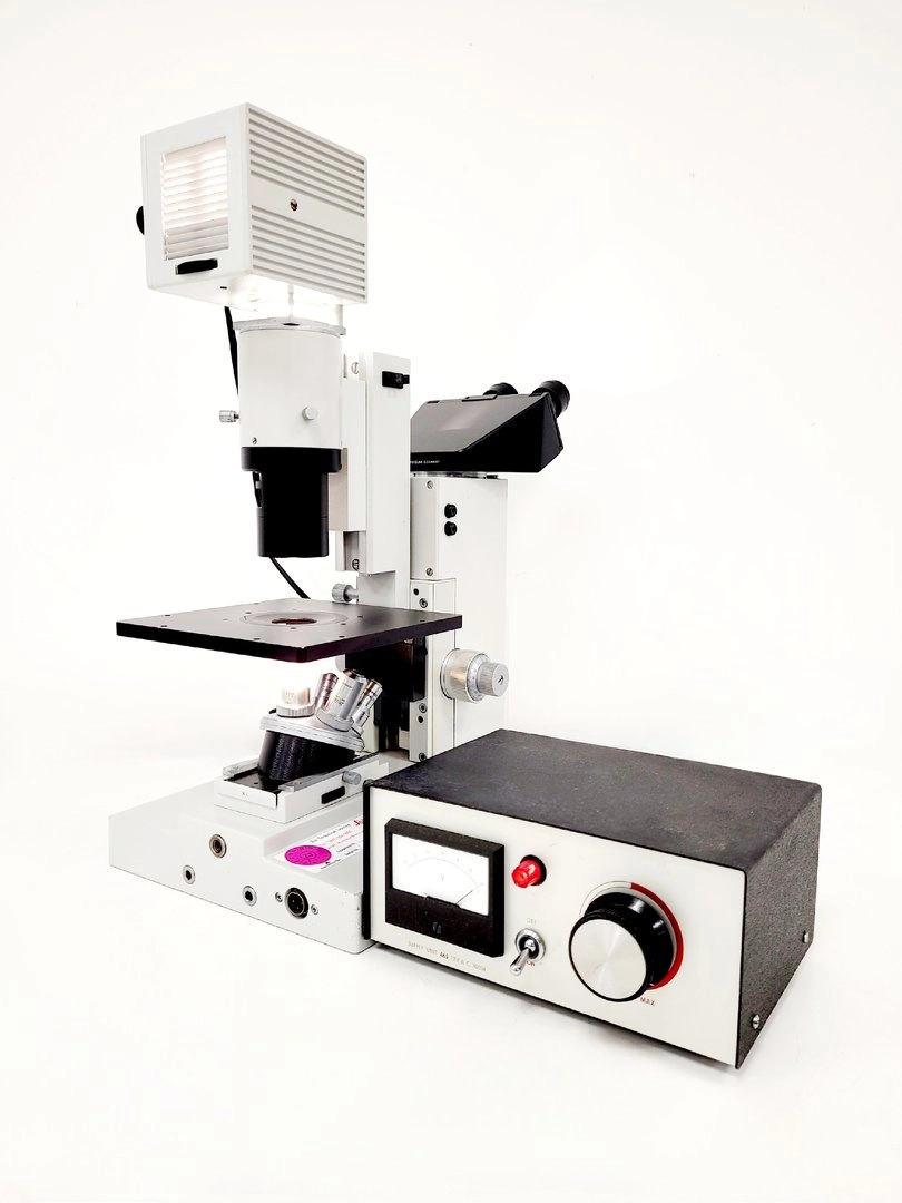 Leica Diavert Inverted Microscope w/ 4 x Objectives &amp; 465 Power Supply Lab