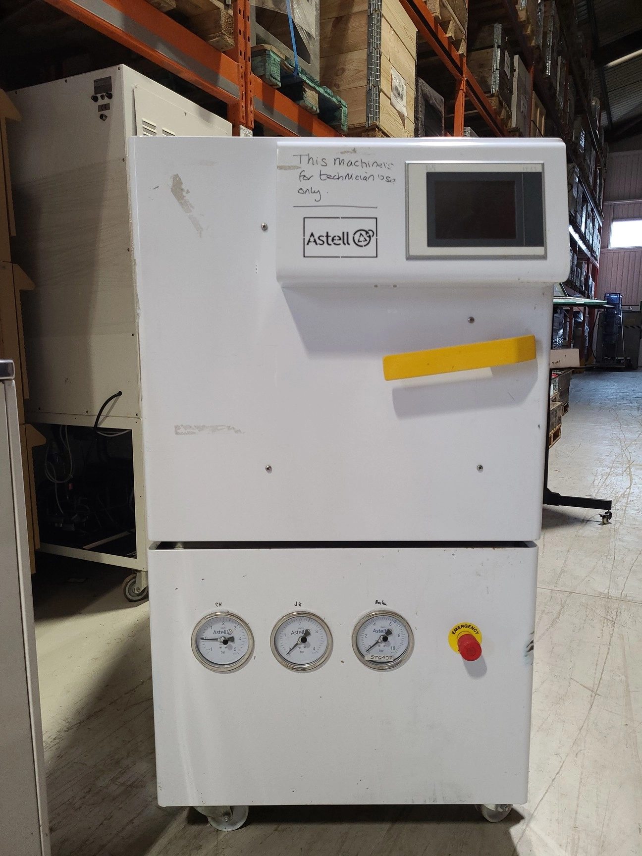 Astell ASB270BT16963 Autoclave Front Loading Floor Standing Autoclave Lab Faulty