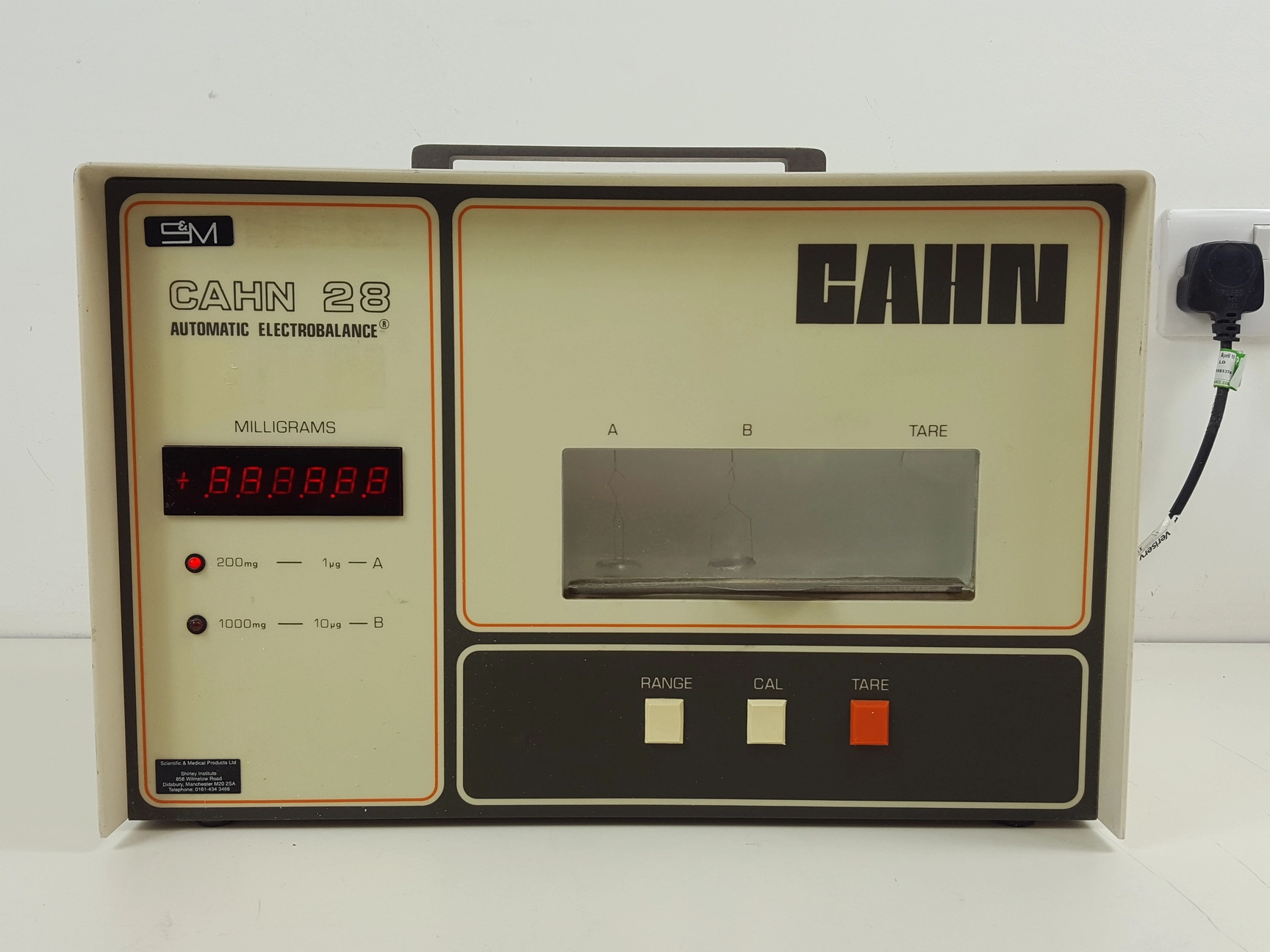 S&amp;M CAHN 28 Automatic Electro Microbalance Model 10028E Lab