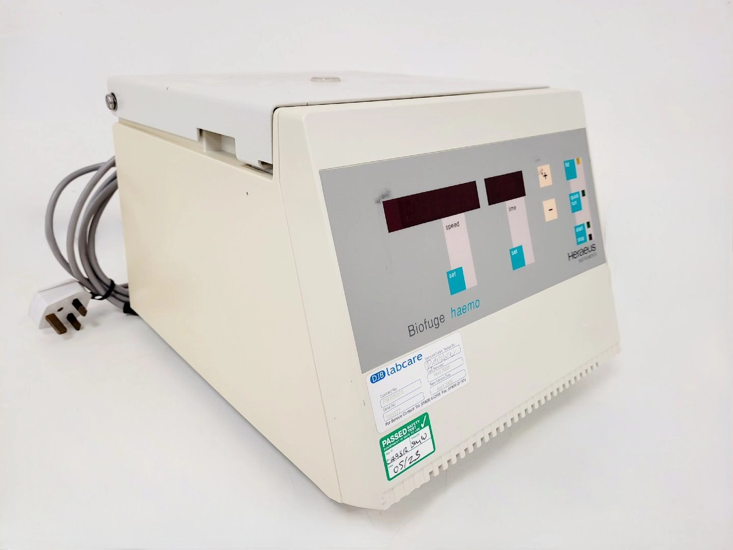 Heraeus Biofuge Haemo Centrifuge with 1067 Haematocrit Dish Rotor Lab