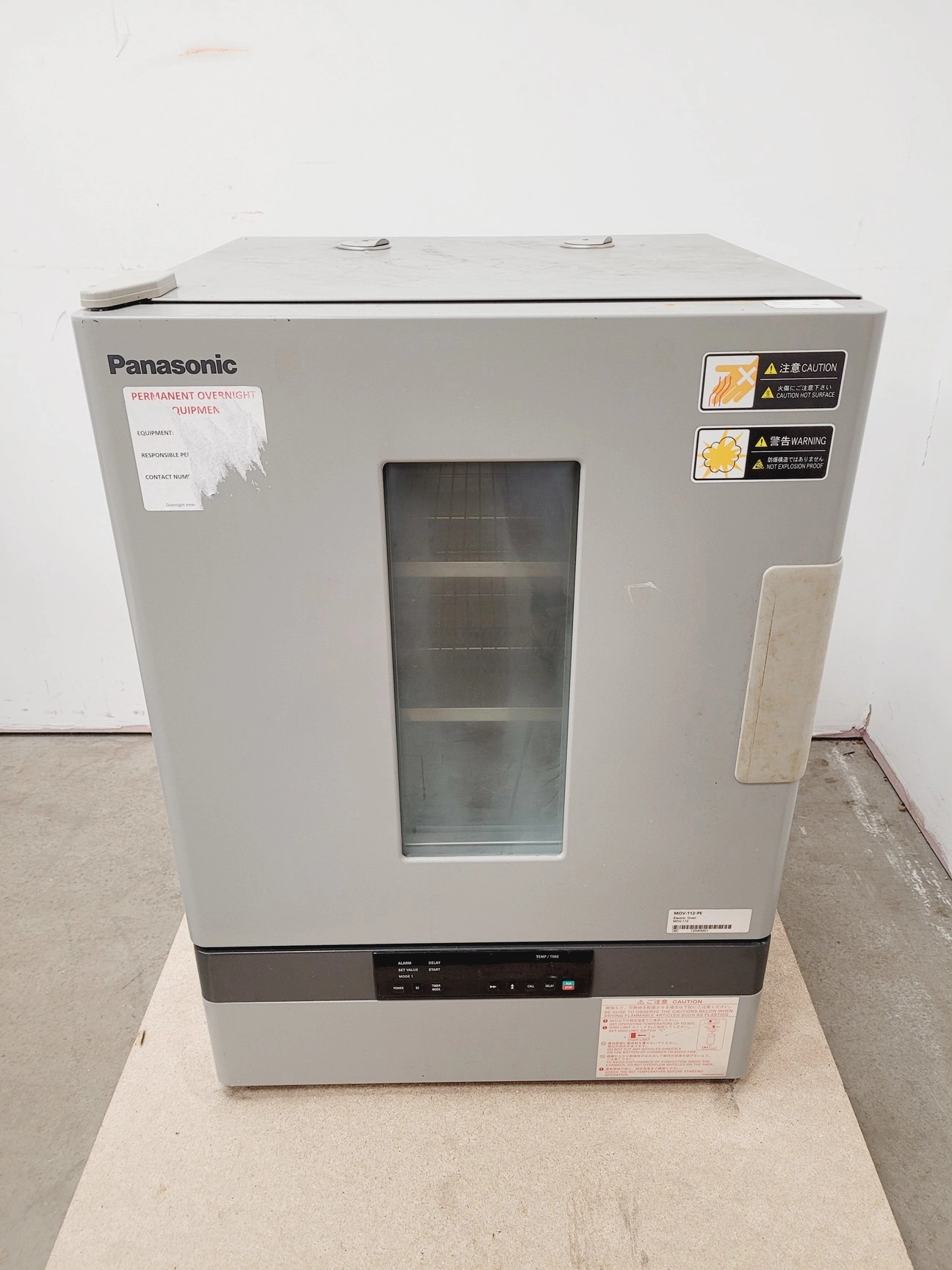 Panasonic Electric Dry Heat Sterilisation Laboratory Oven Model MOV-112-PE Lab