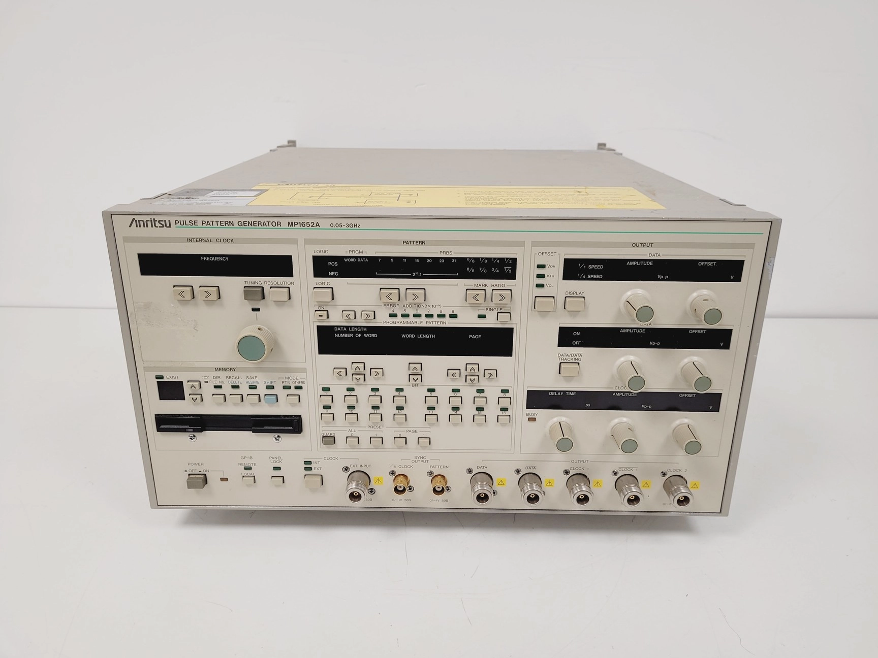 Anritsu Pulse Pattern Generator MP1652A - M34976 Lab