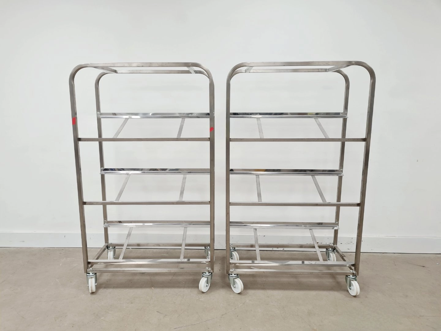 2 x Multi-Tier Rack Laboratory Trolleys