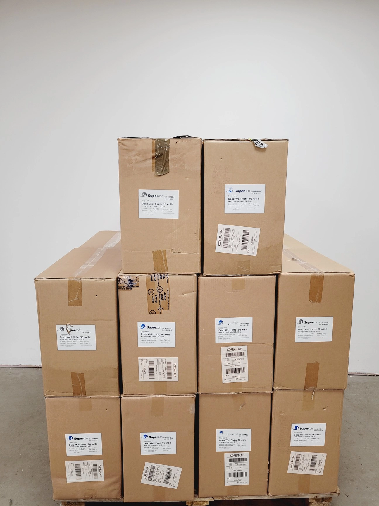 20 x Boxes of Supercon Disposable Deep Well Plates (96 Wells) SDP0096 Lab