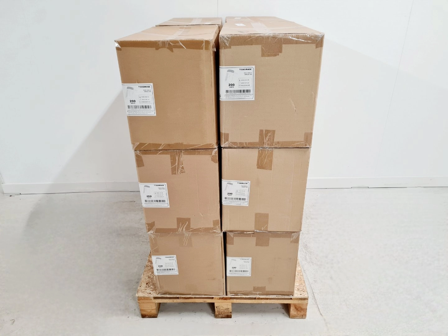 12 x Boxes of EASIMASK Face Shields - 2400 Units