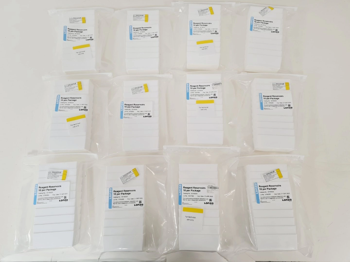 12 x Packs of 10 Lonza Reagent Reservoirs CN 00190035 Lab