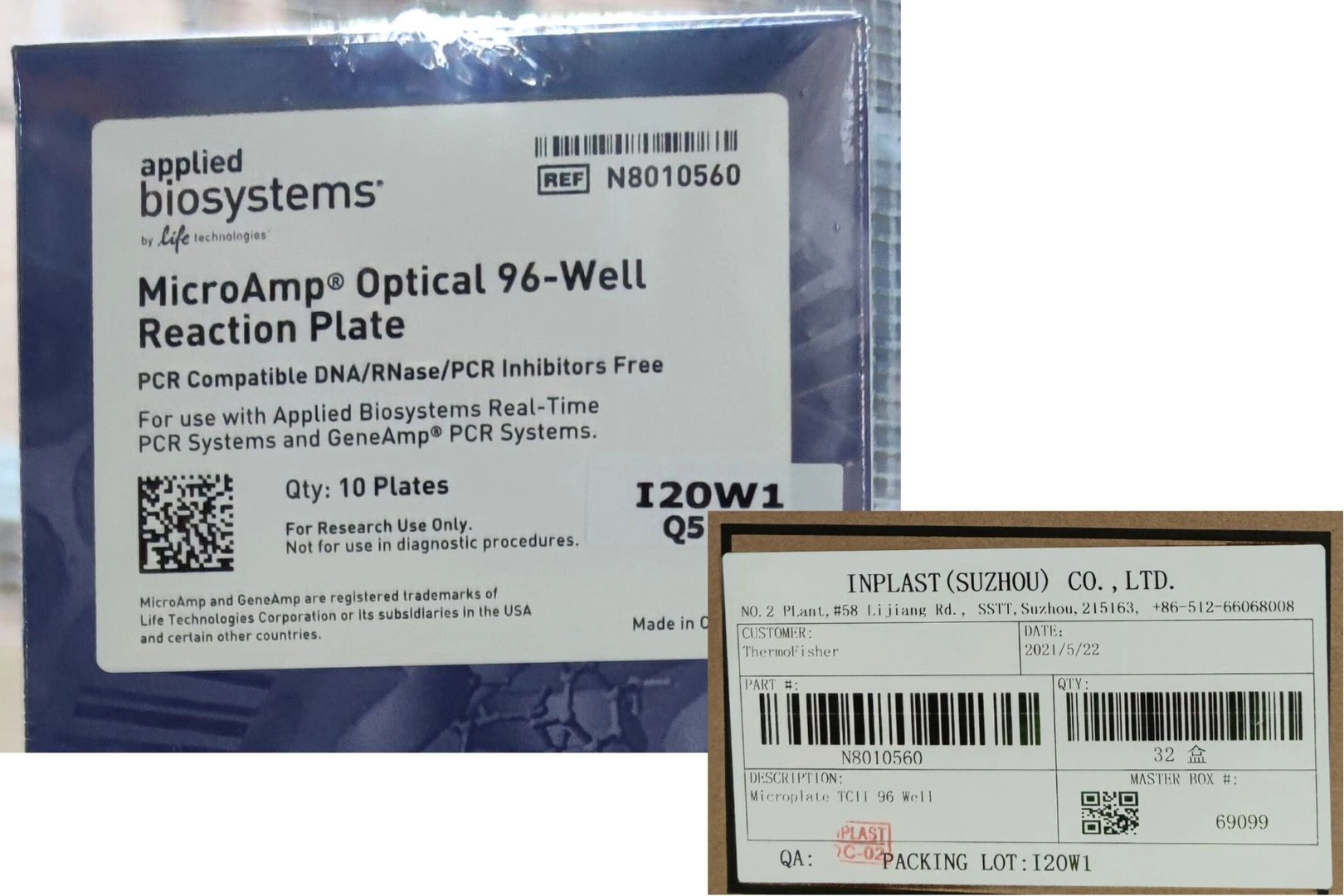 320 x Applied Biosystems MicroAmp 0.2ml Optical 96-Well Reaction PLATES