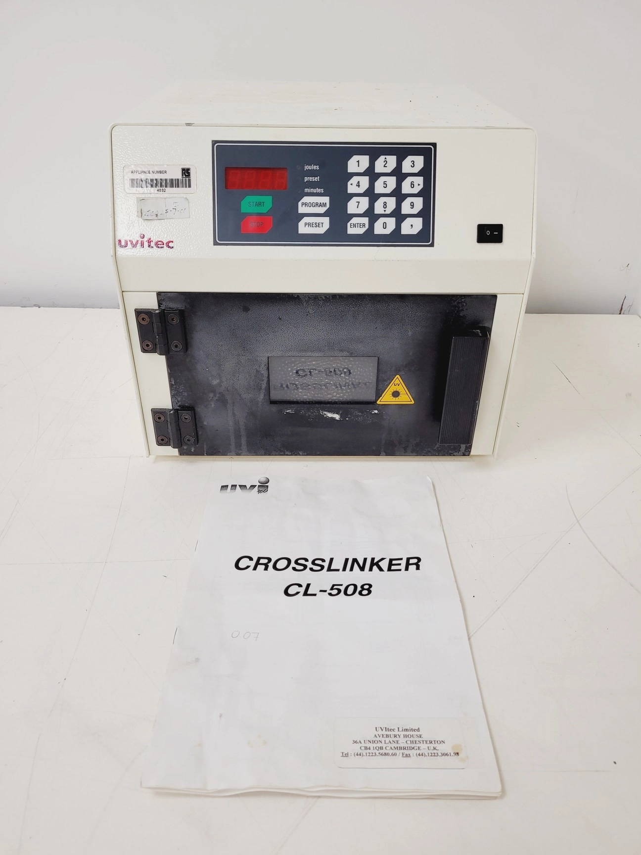 Uvitec UV Crosslinker  Model - CL-508.G Lab