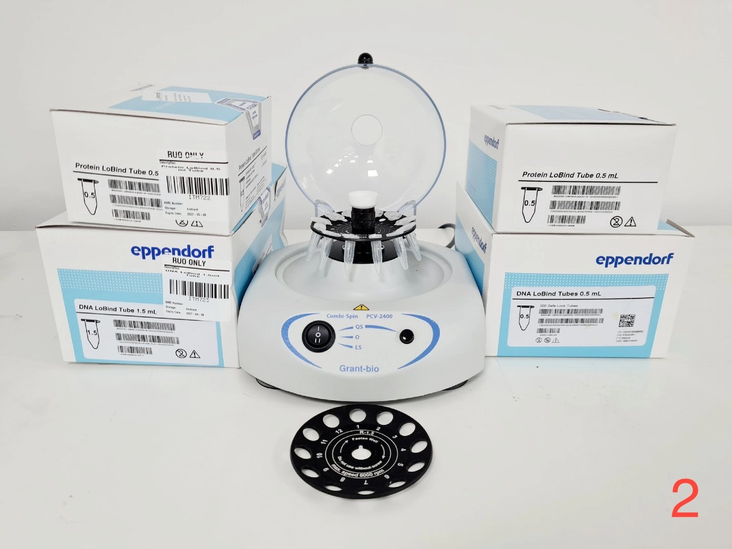 Grant-Bio Combi-Spin PCV-2400 Centrifuge &amp; Tubes Lab