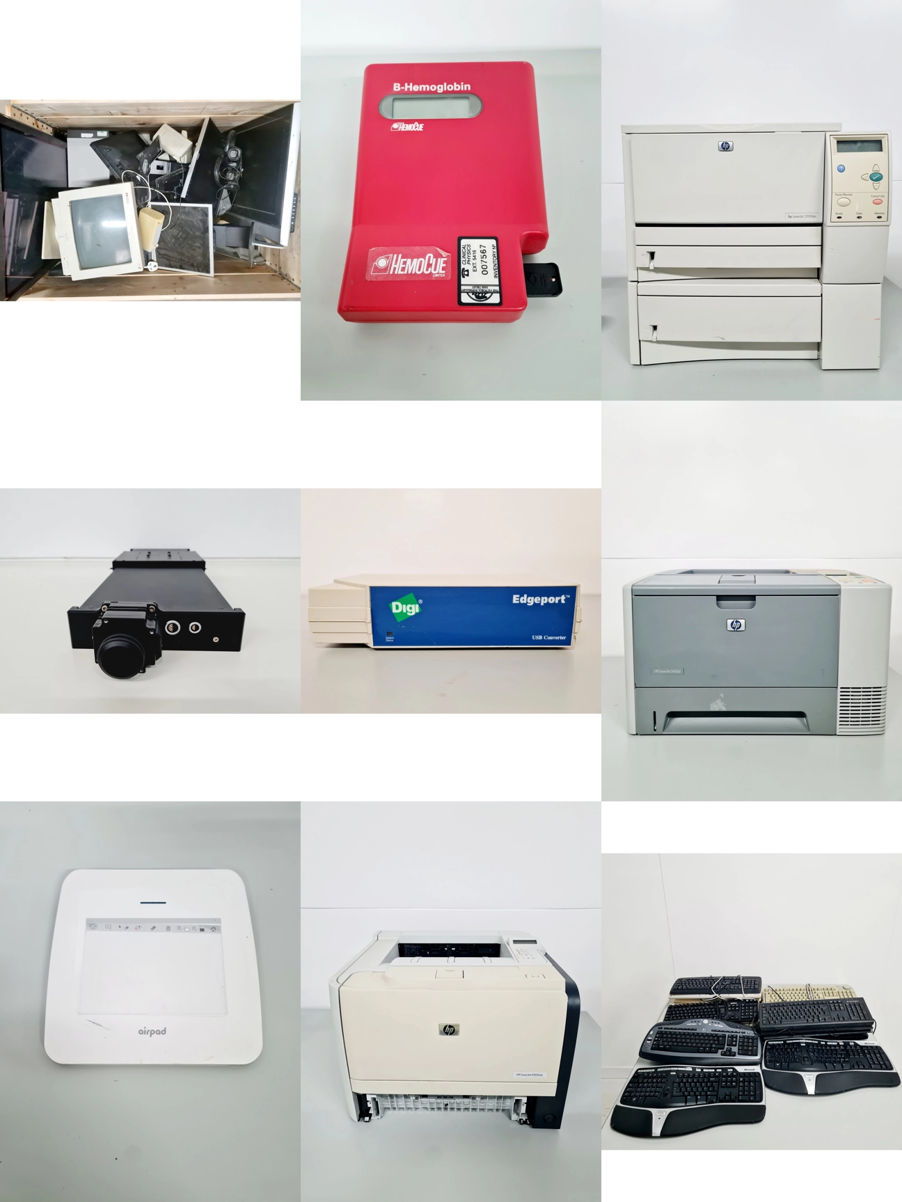 Mixed Job Lot of Laboratory Equipment - AWIND, HP Laser Jet, Digi Edgeport etc