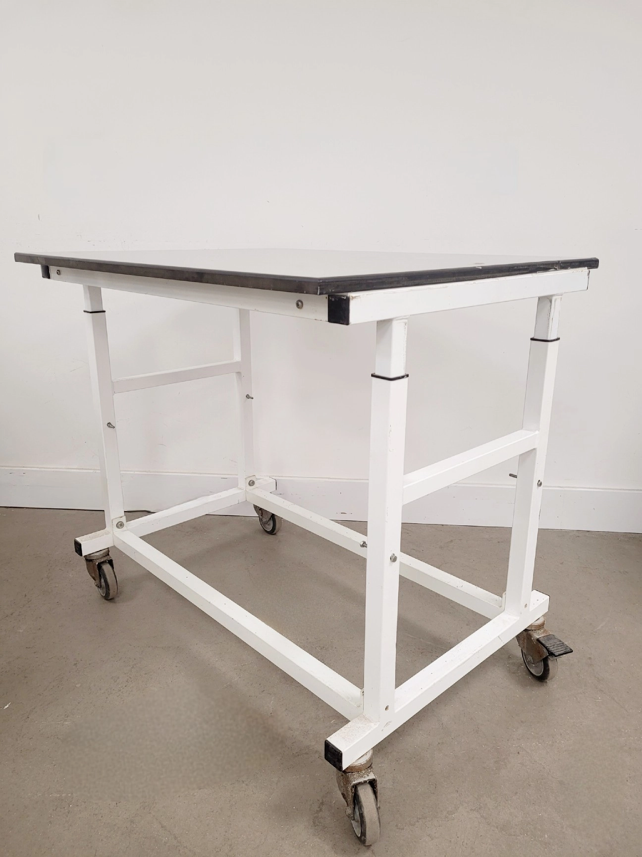 Grey Laboratory Trespa Table On Wheels 75x100x90cm LWH Lab