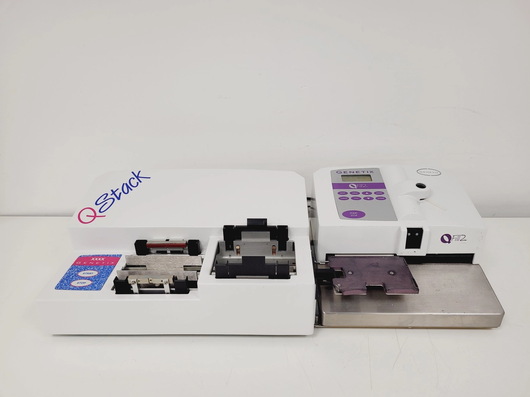 Gentex Q-Fill II 2 and Q-Stack Microplate Stacker System Lab