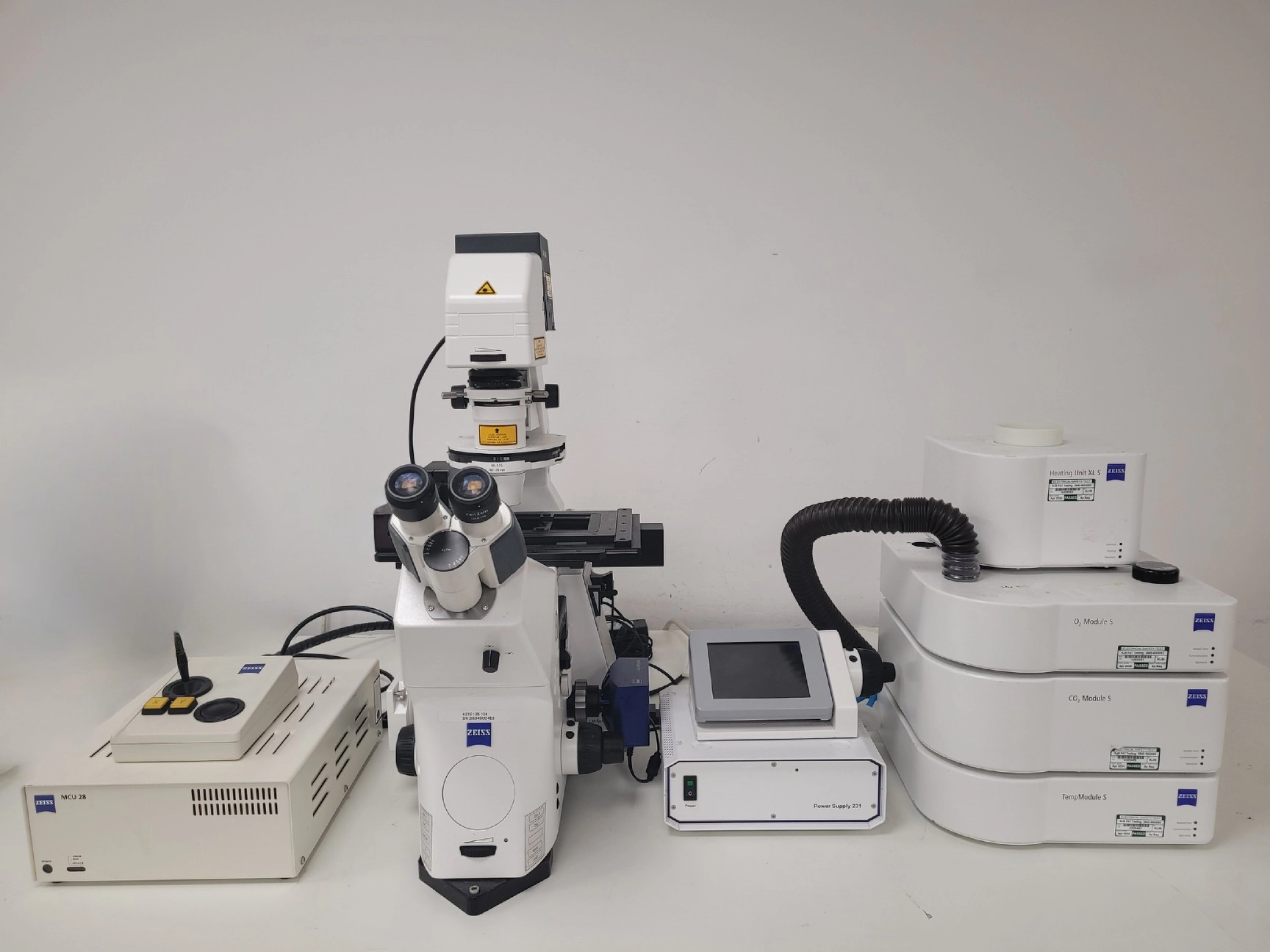 Zeiss AXIO Observer.Z1 w/ CO2/02/Temp Module S1, Axiocam, MCU 28 Microscope Lab