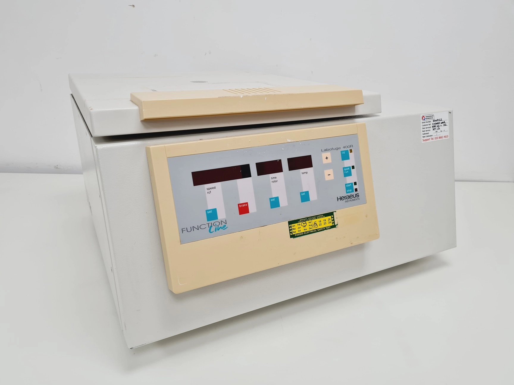 Heraeus Labofuge 400R Refrigerated Centrifuge With Swing Rotor Lab