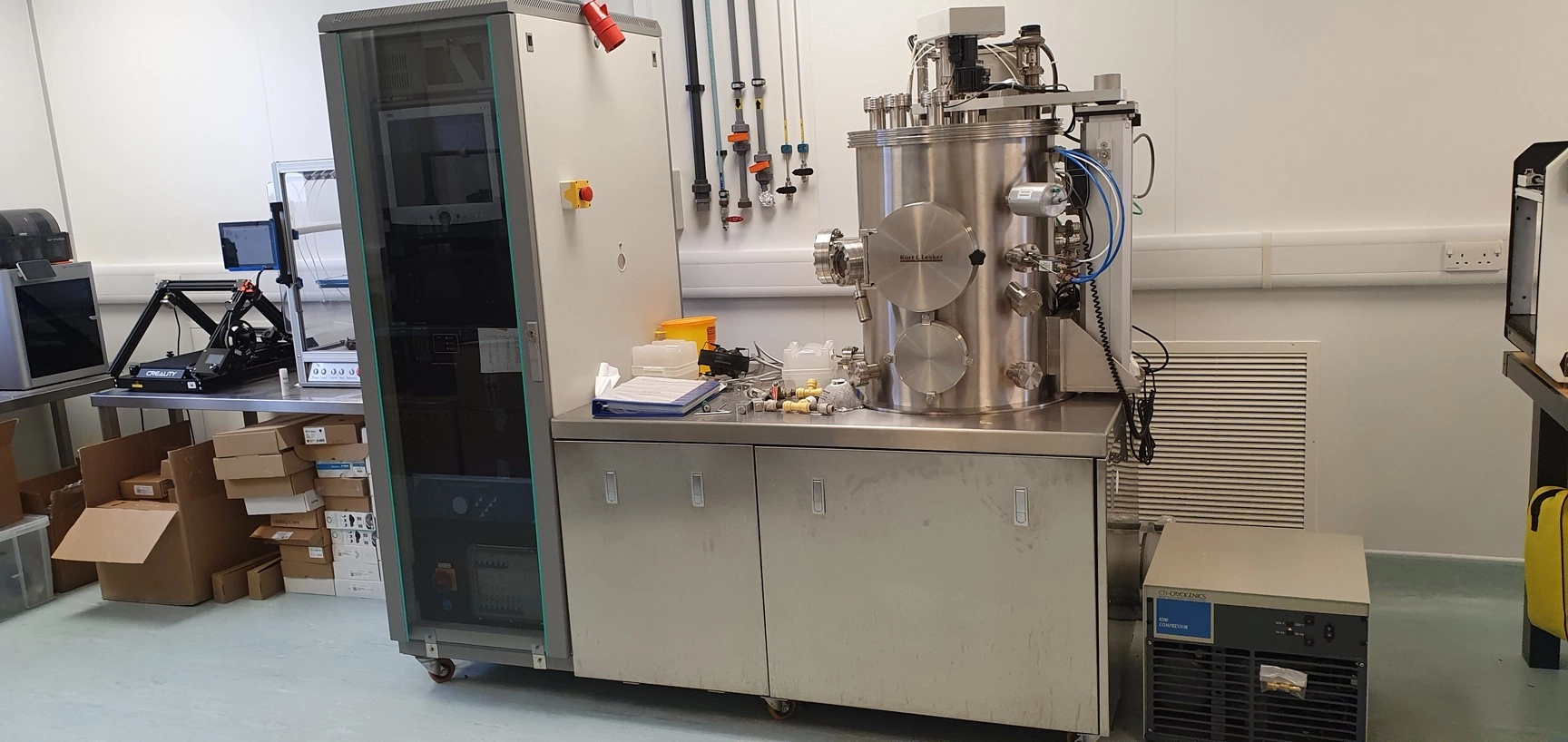 Kurt J Lesker Sputtering System No. TUR046 w/ Chiller Lab