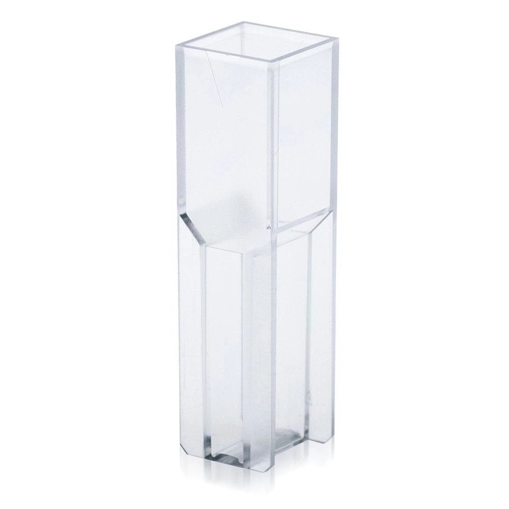 Cuvette, Semi-Micro, 2.5mL, with 2 Clear Sides, UV Grade Polymethylmethacrylate (PMMA), 100/Tray, 5 Trays/Unit