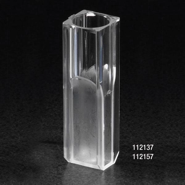 Cuvette, Micro, 1.5mL, with 2 Clear Sides, UV Grade Polymethylmethacrylate (PMMA), 100/Tray, 5 Trays/Unit — Qty/Unit: 500