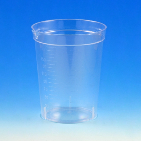 Specimen Container, 6.5oz, with Pour Spout, PS, Graduated — Qty/Unit: 500