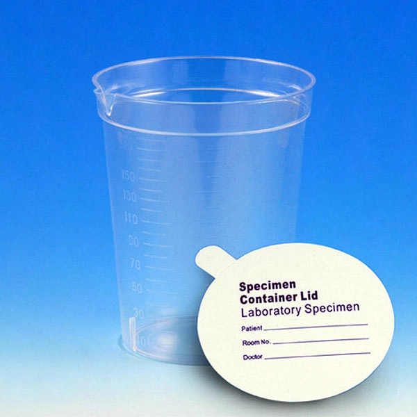 Specimen Container, 6.5oz, Paper Lid Included in Each Pack, Pour Spout, PS, Graduated, 25/Pack, 20 Packs/Unit — Qty/Unit: 500