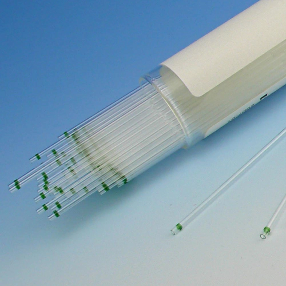 Capillary Tube, Microhematocrit, Soda Lime Glass, Green Tip, Ammonium Heparinized, 100/Vial, 10 Vials/Unit — Qty/Unit: 1000