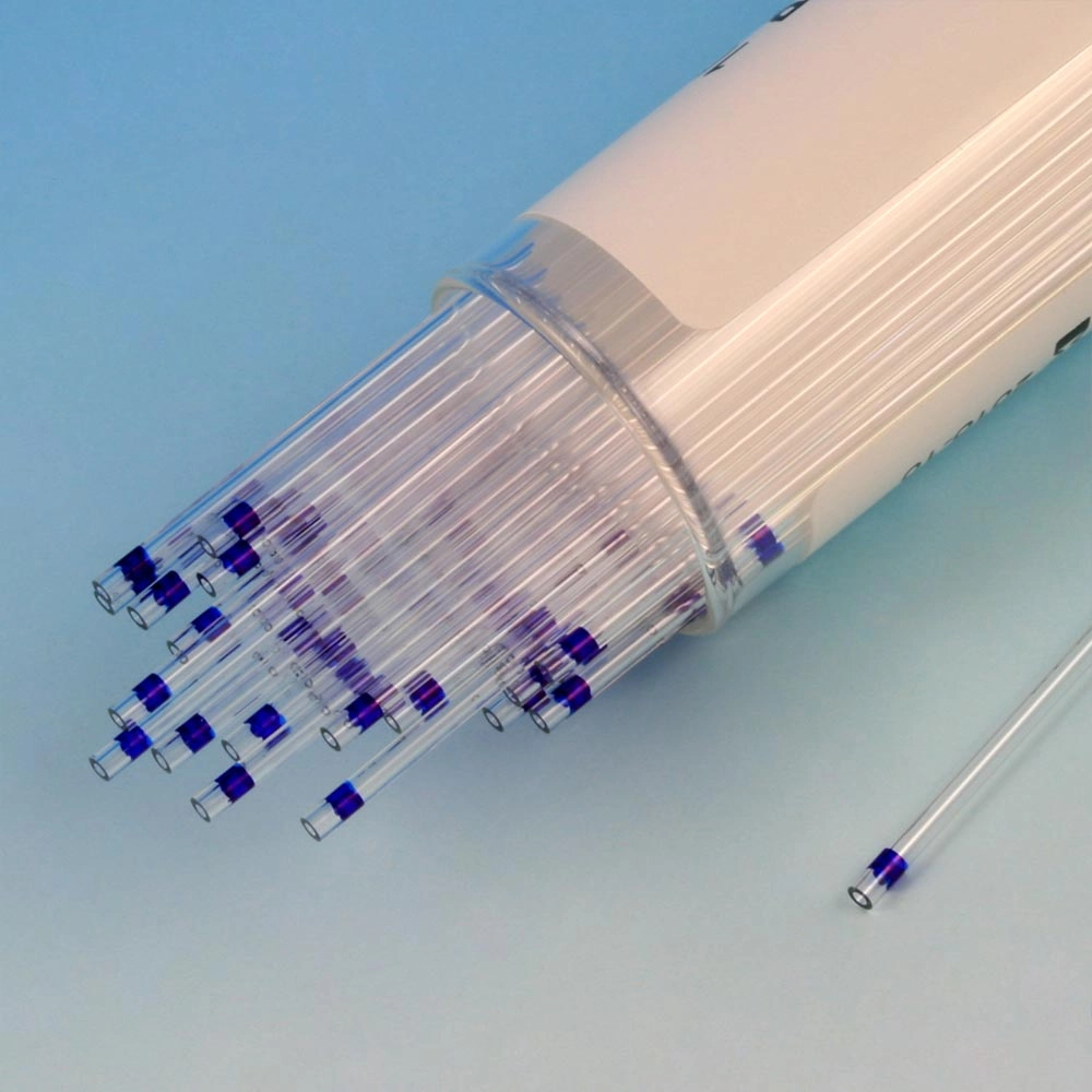 Capillary Tube, Microhematocrit, 100% PLASTIC, Blue Tip, Plain, 100/Vial, 10 Vials/Unit — Qty/Unit: 1000