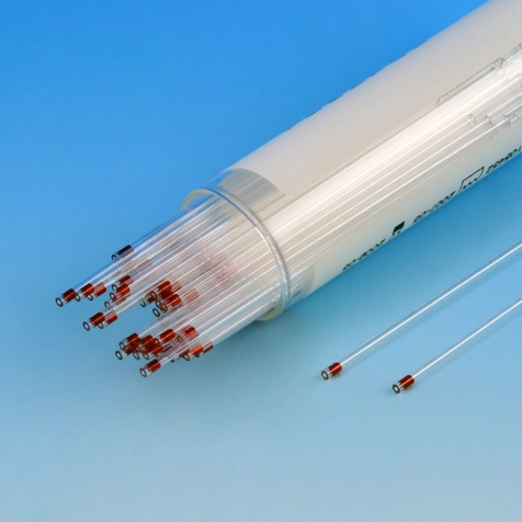 Capillary Tube, Microhematocrit, 100% PLASTIC, Red Tip, Sodium Heparinized, 100/Vial, 10 Vials/Unit — Qty/Unit: 1000