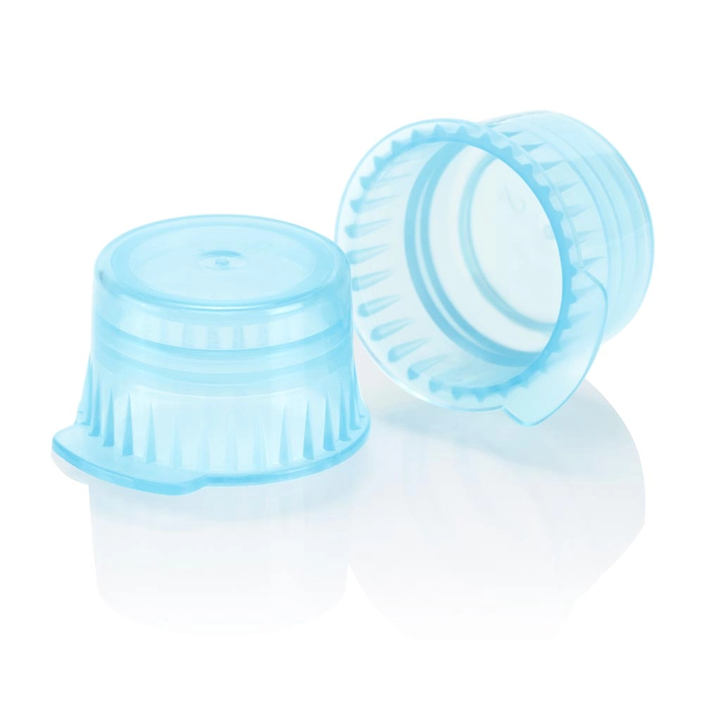 Snap cap, Translucent blue, PE, for 12/13mm vacuum and Test tubes — Qty/Unit: 1000