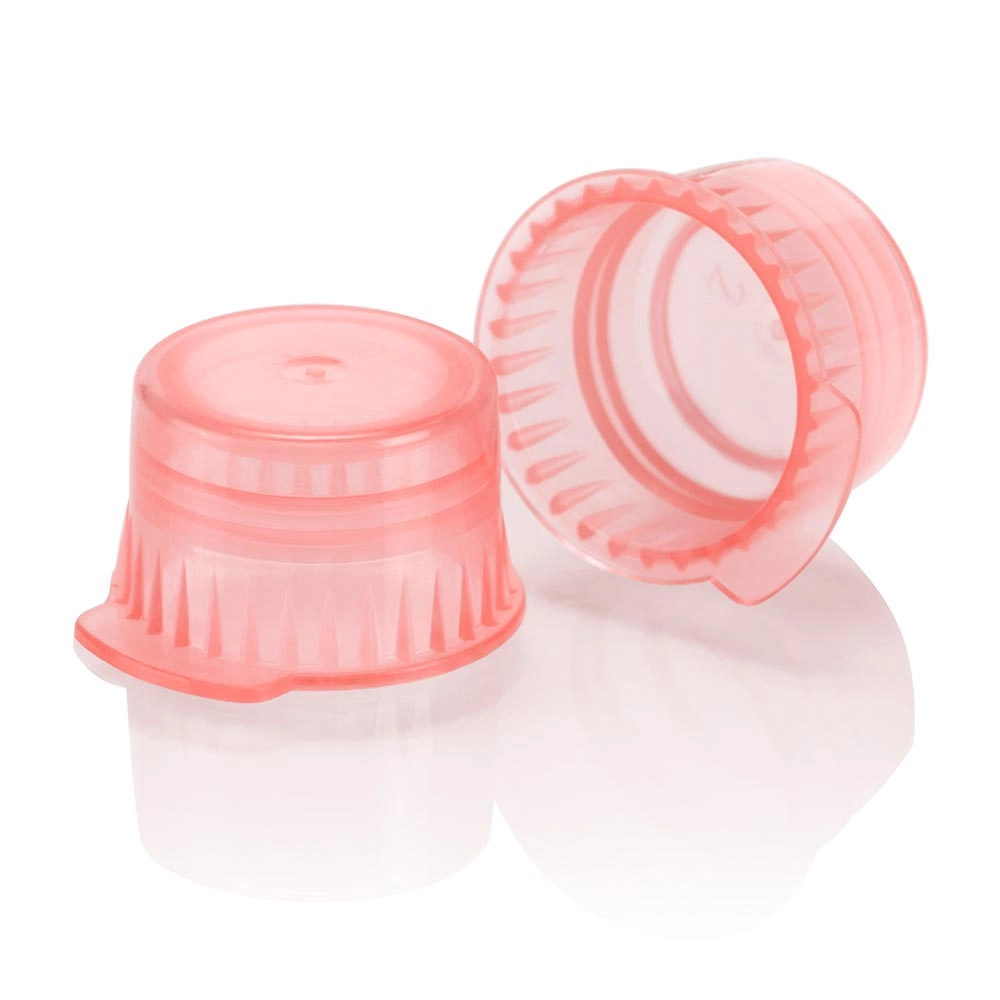 Snap cap, Translucent red, PE, for 12/13mm vacuum and Test tubes — Qty/Unit: 1000