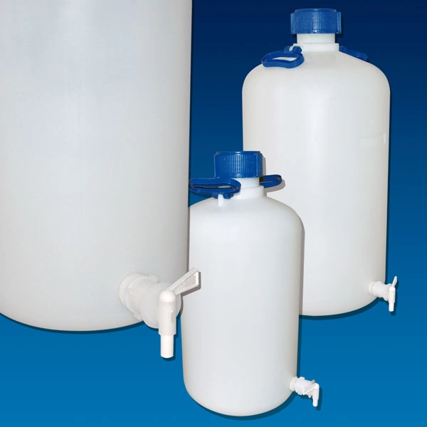 Carboy with Spigot, HDPE, Heavy-Duty, 50 Liter — Qty/Unit: 1