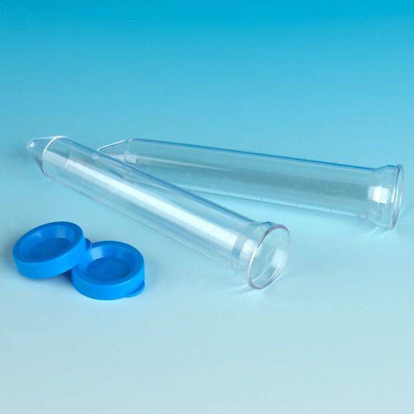 Urine Collection System, 12mL Flared Top Urine Centrifuge Tube and Separate Blue Snap Cap — Qty/Unit: 1000