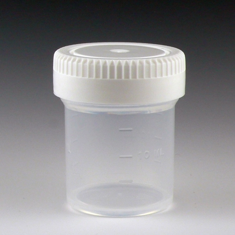 Container: Tite-Rite, 20mL (0.67oz), PP, 35mm Opening, Graduated, with Separate White Screwcap — Qty/Unit: 1000