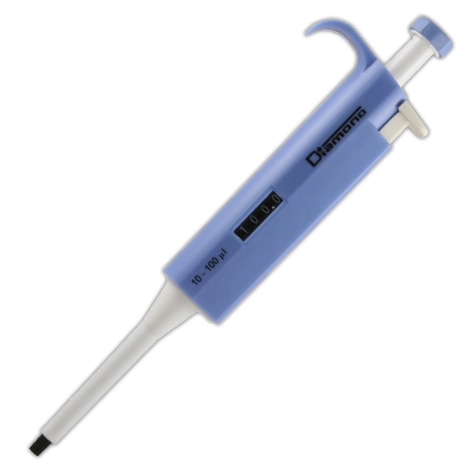 Pipette, Diamond, Adjustable Volume, 10 - 100uL, Blue — Qty/Unit: 1